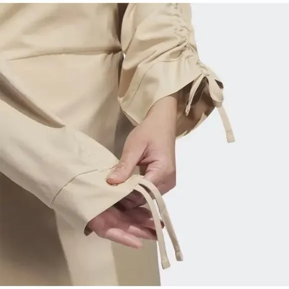 ADIDAS ORIGINALS Women's Adicolor Classics TRACEABLE Parley Dress, Magic Beige - Picture 5 of 10